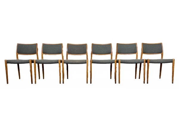 Chaises en teck chaise Niels O. Möller pour J.L. Moller’s 60