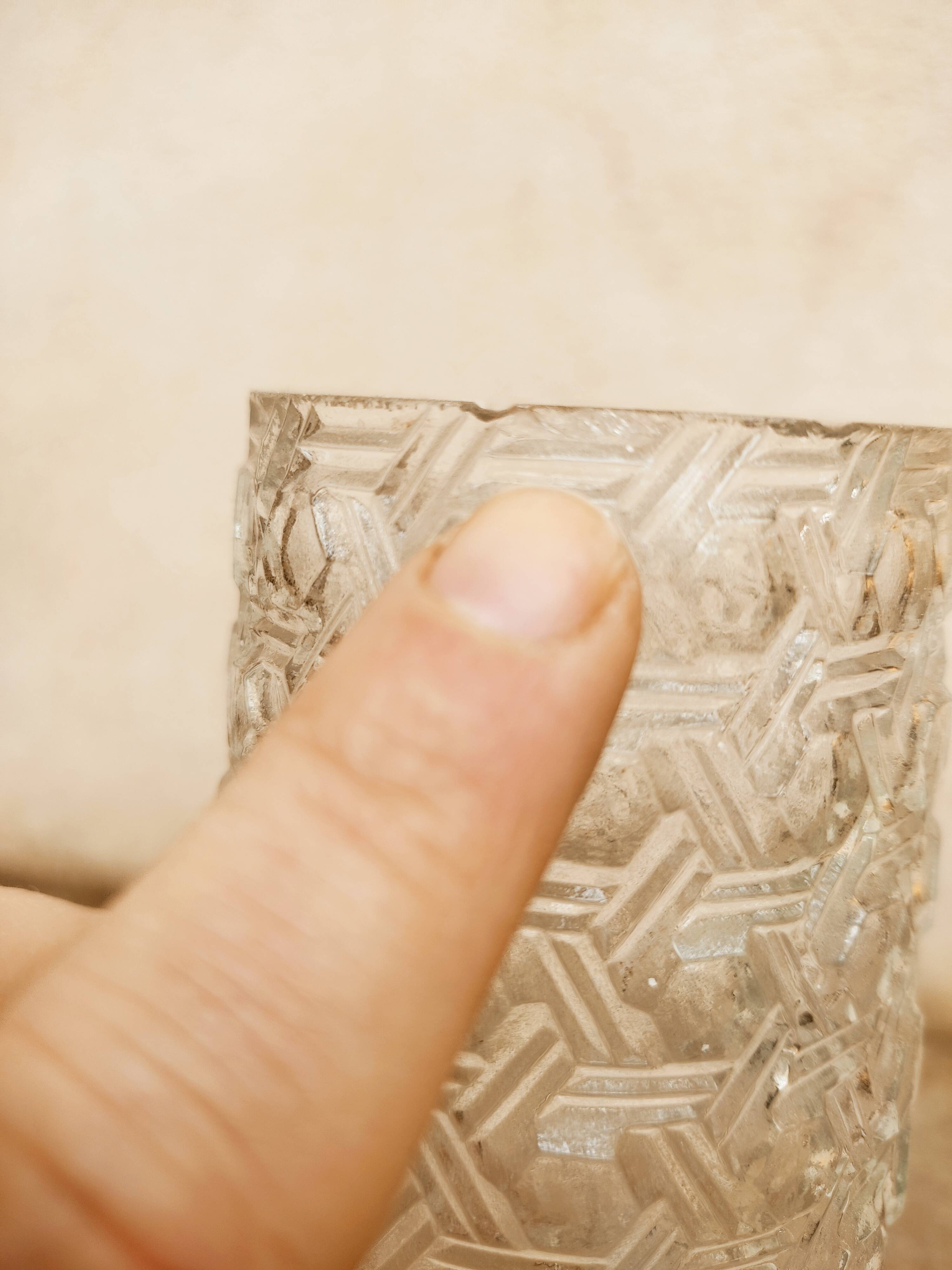 Brass and glass lamp 50s