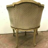 Paire de fauteuils de style Louis XV en hêtre patiné XX siècle