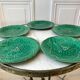 Set of 5 gien dessert plates in slurry leaf model 50s