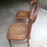 Pair of 1920s bistro chairs