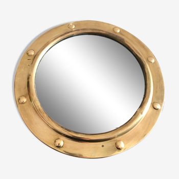 Brass mirror porthole