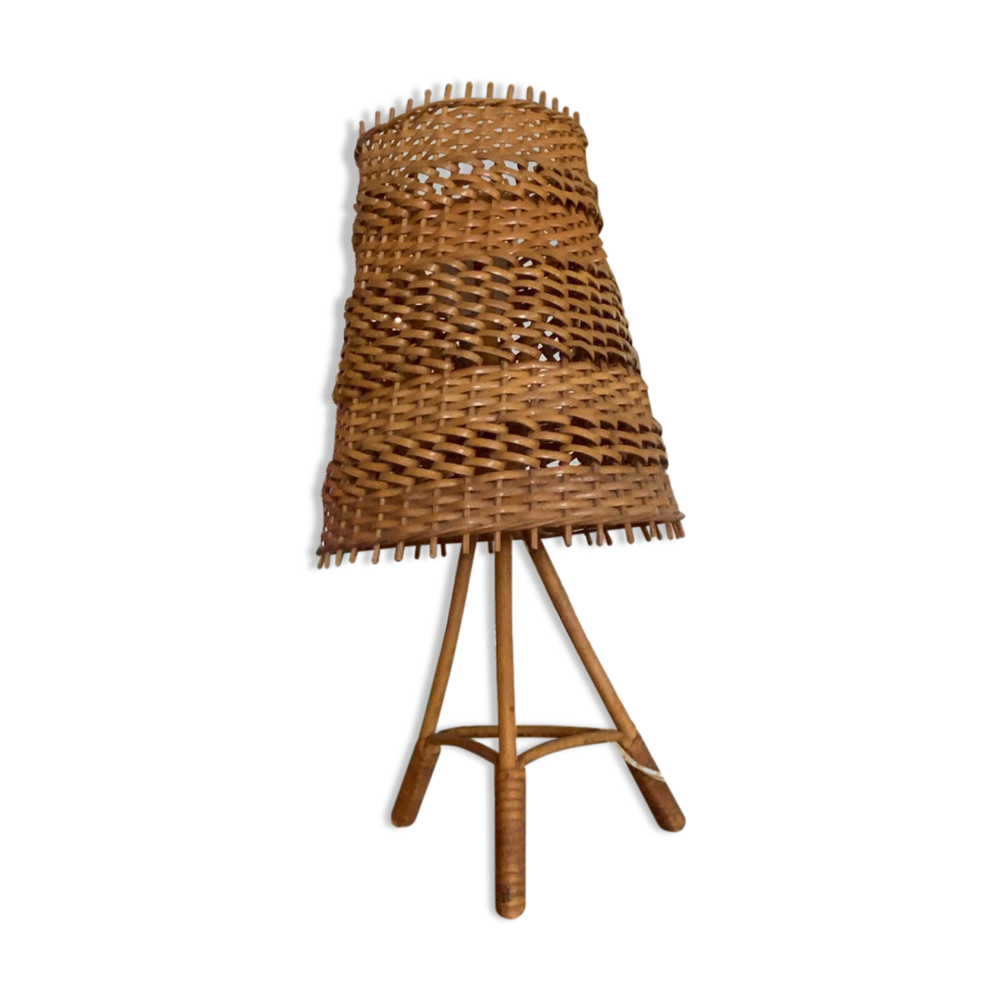 Vintage rattan lamp