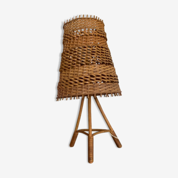 Vintage rattan lamp