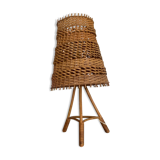 Lampe rotin vintage