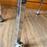 Chrome and glass serving trolley