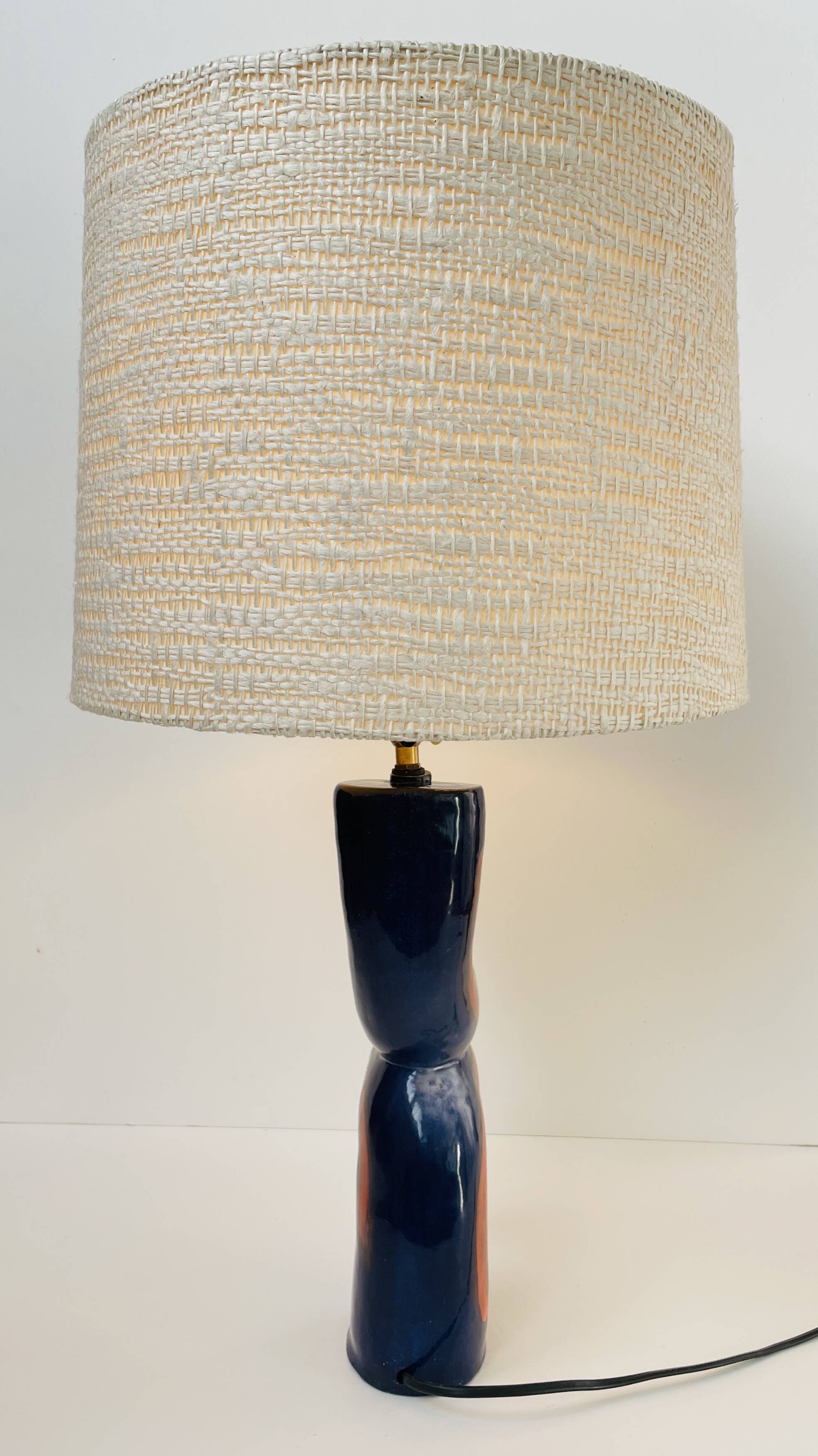 Ceramic lamp, free form, sculptural, 1960-70, Vallauris style.