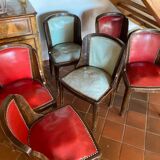 Set of 6 art deco dining chairs