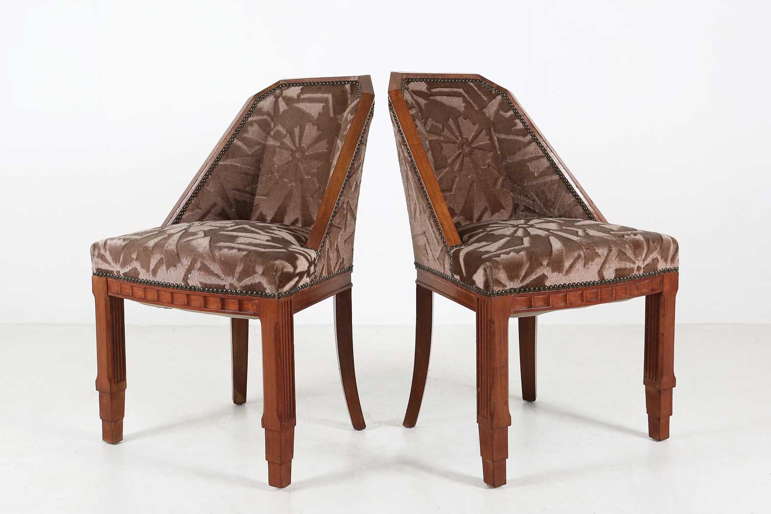 Art Deco set of chairs by Gaston and Fernand Saddier Circa.1925