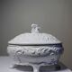 Vintage Baroque style white Italian earthenware candy dish