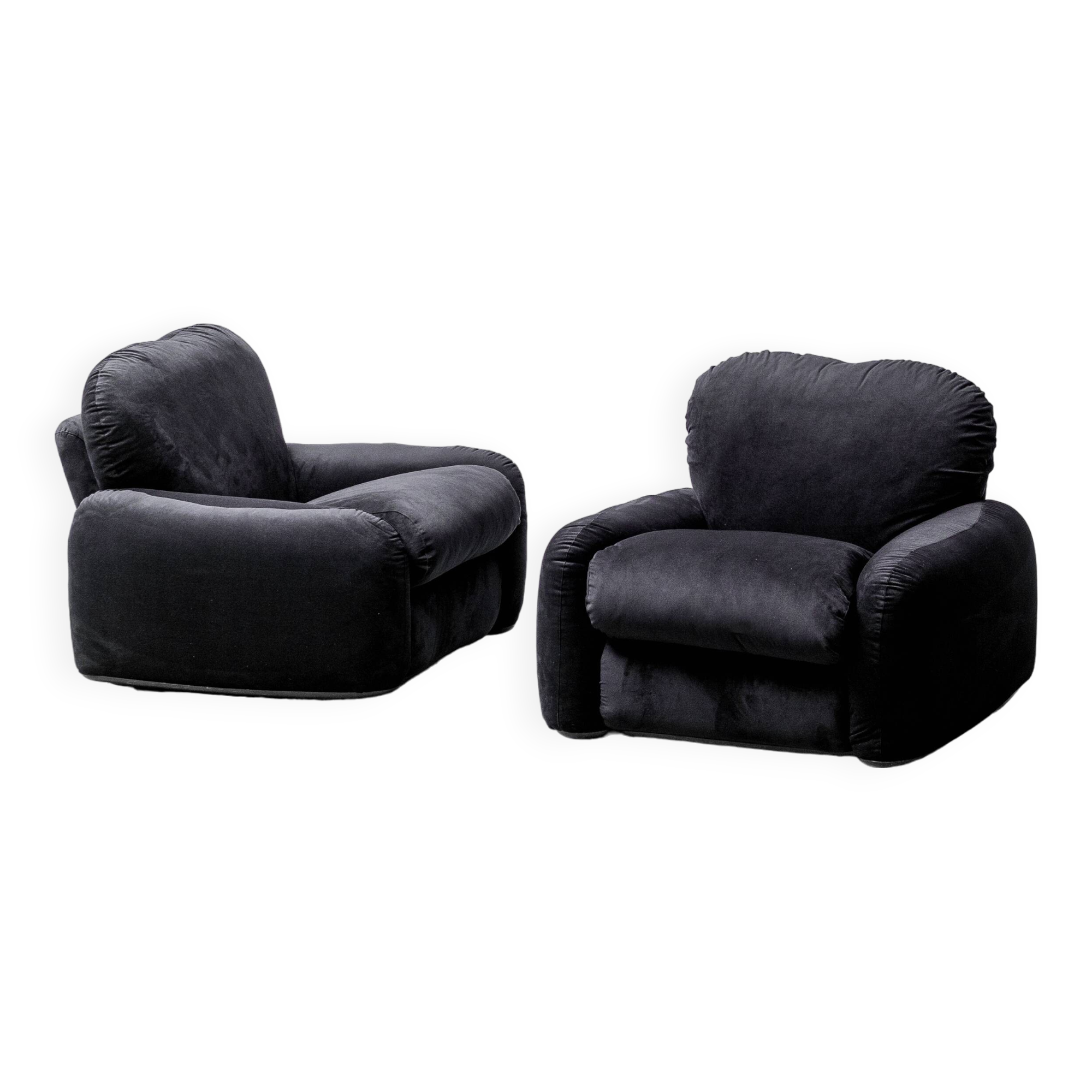 Paire de fauteuils arrigoni busnelli 70s vintage modern antique