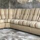 Corner sofa convertible in antique wool brand GMC seats - design 1970