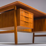 Model 75 Teak Desk by Gunni Omann for Omann Jun Furniture Factory, 1960s