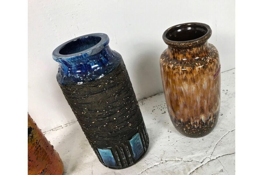Set of 15 1960 ceramic vases