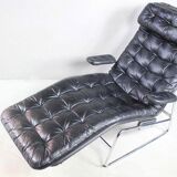 1970s Swedish Leather Chaise by Sam Larsson for DUX