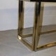 Dining table in chrome-plated steel and brass by Romeo Rega circa 1970