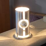 "Space age" lamp 1970 Curved aluminium.