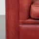 English Chesterfield club chair in light red cowhide leather