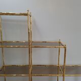 Shelf "false bamboo" 80 years gold metal