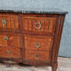 Dresser period Transition to double jump in noble wood marquetry around 1750