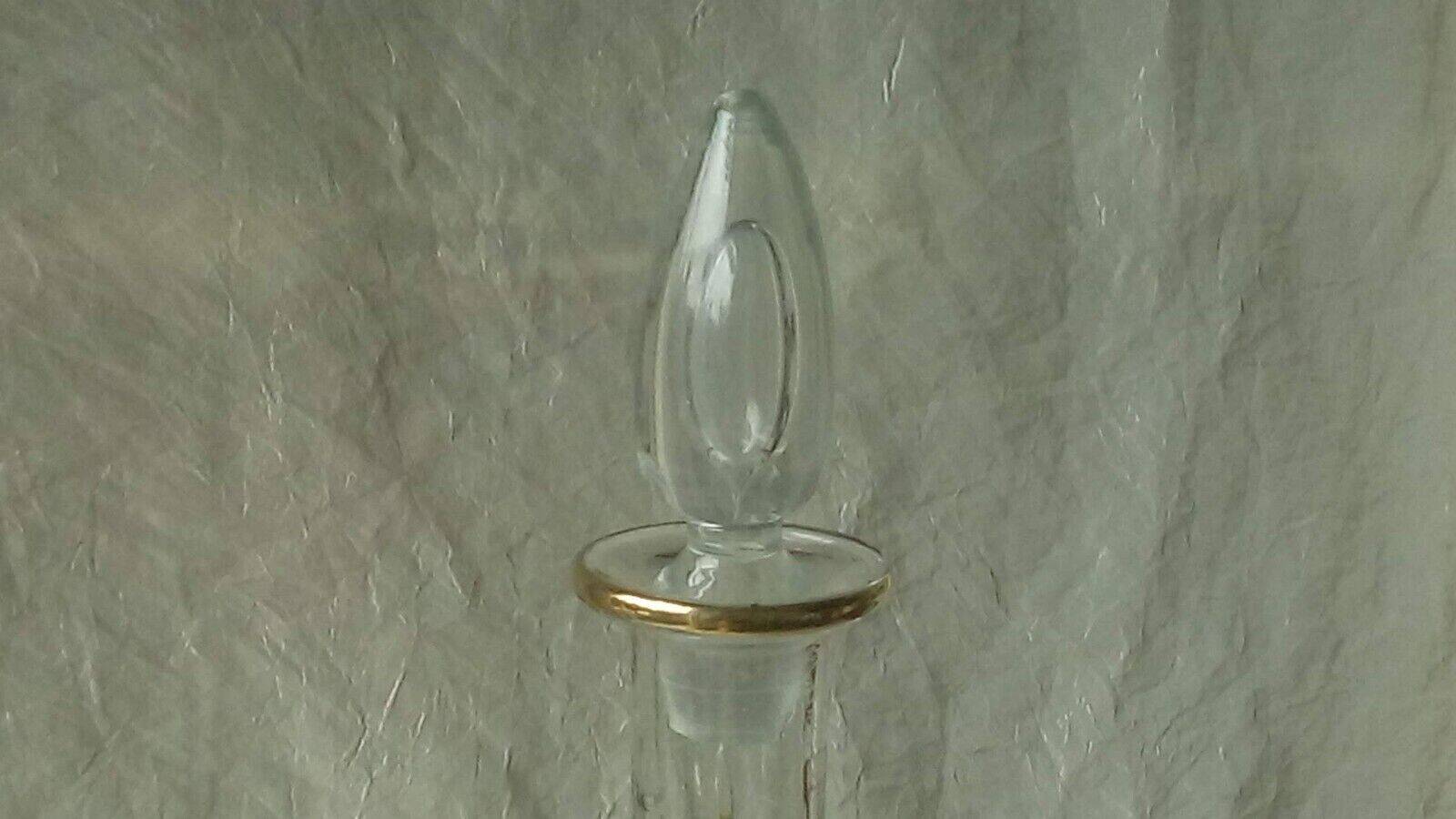 Lightly enameled granite glass carafe late 19th century