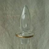 Lightly enameled granite glass carafe late 19th century