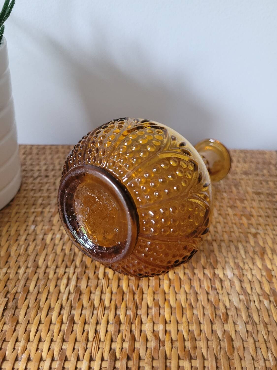 Small amber vase 70's
