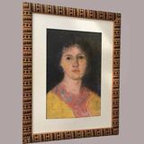 Portrait ancien pastel Jeune femme des années 30
