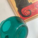 Large vintage emerald green blown glass pitcher/carafe, work