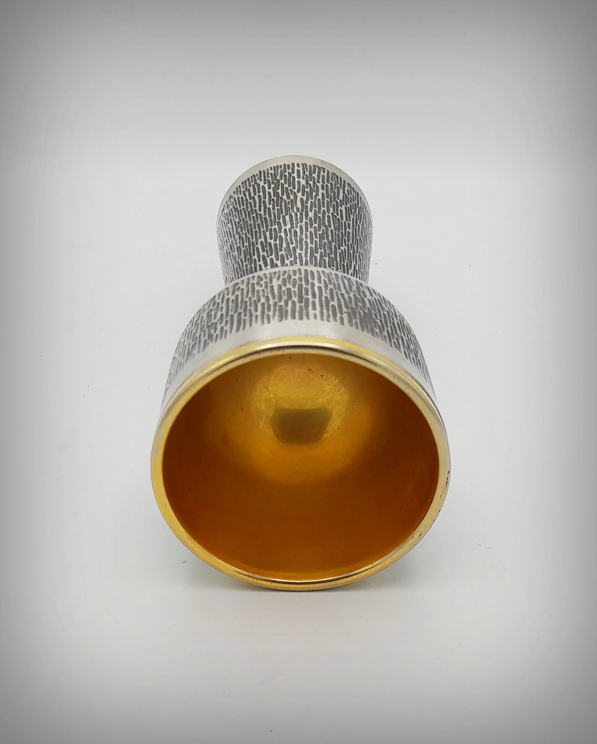 Brutalist metal chalice cup, Spain, 1960s