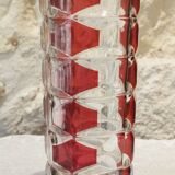 Ruby-colored glass vase by JG Durand and produced by Luminarc circa 1970