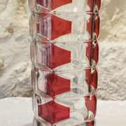 Ruby-colored glass vase by JG Durand and produced by Luminarc circa 1970