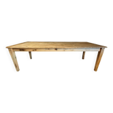 Solid oak farmhouse table "brut" 247x89, top "chocolate oak"