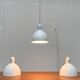 Vintage Danish enamelled pendant lamp model ES by Edgar Schlaefle for Louis Poulsen, 1980s.