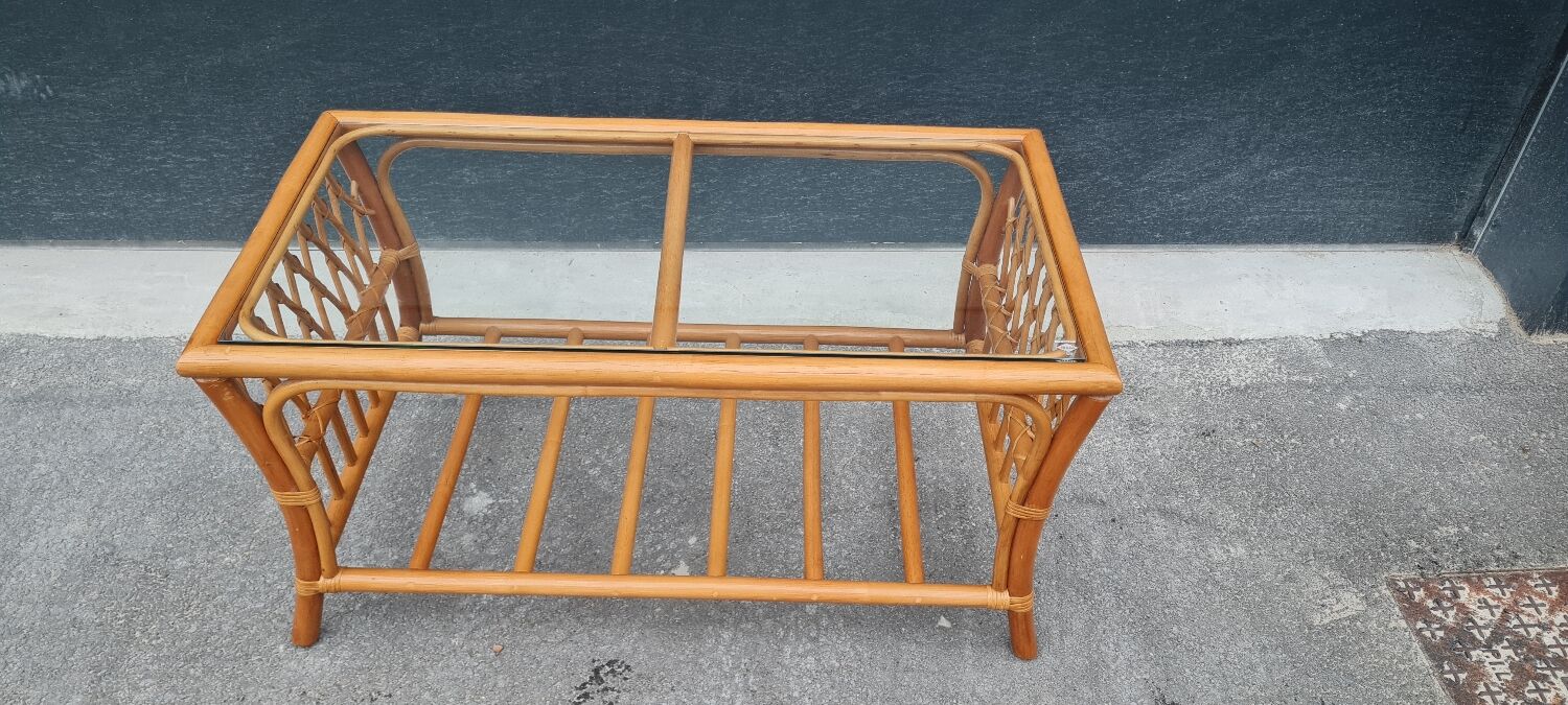 Rattan coffee table