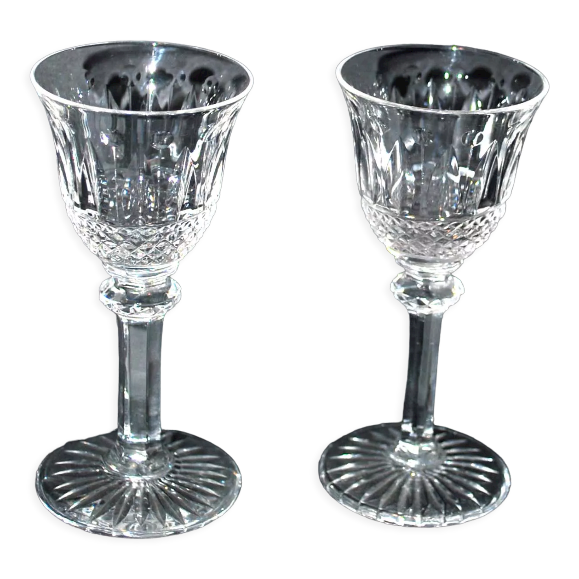 Set of 2 Tommy liqueur glasses in cut crystal of Saint-Louis 9.5cm
