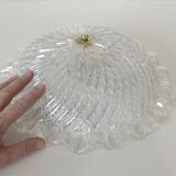 Vintage Murano Glass Sconce: Pearl Glass Wall Lamp / Handmade Flush Mount