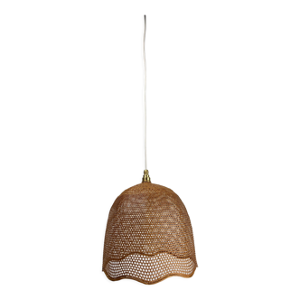 Lampe suspendue en rotin en rotin en rotin, années 1930