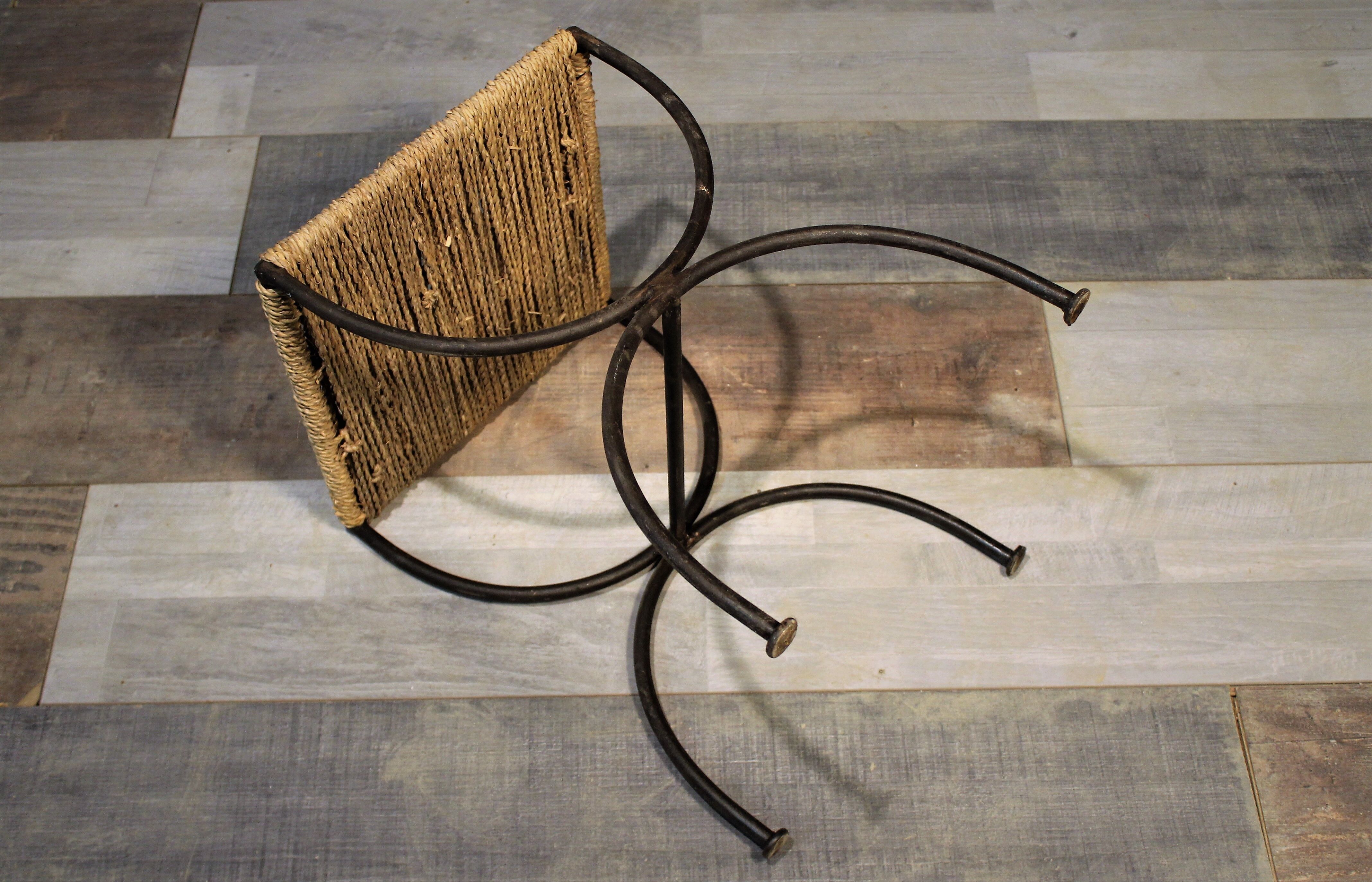 Stool metal & rope 1950