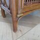 Retro-modernist - Sideboard-bookcase-2 doors-wood-rattan-cane-1960s