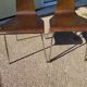Set of 4 metal and wood chairs