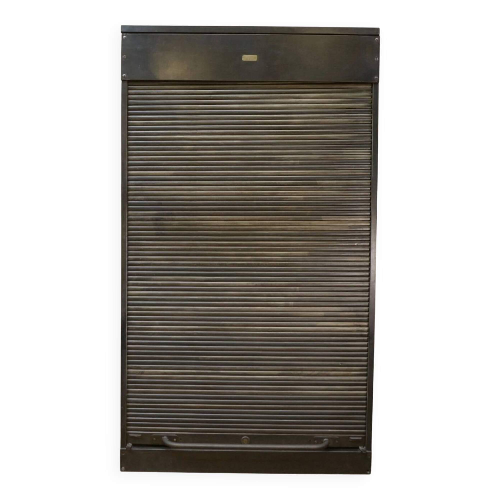 "Ronéo" 1950s Metal Shutter Filing Cabinet