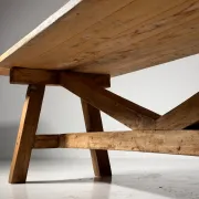 Grande table de monastère en bois style campagnard 298 cm