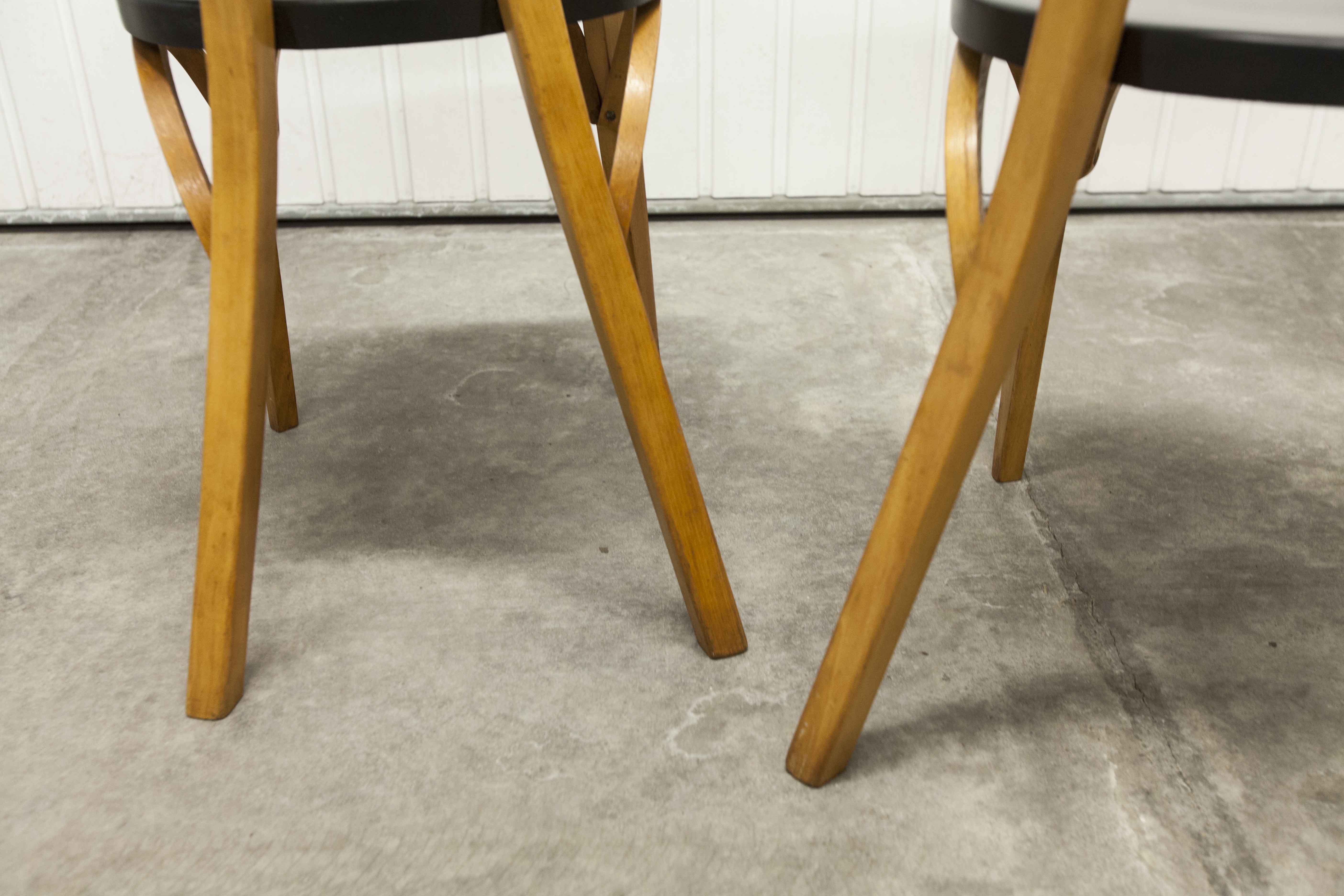 Set of 6 restored Luterma "banana" chairs