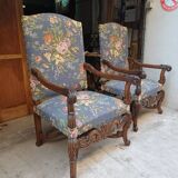 Pair of large antique Baroque style armchairs, in perfect condition.