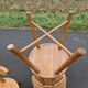 Set of 4 solid organic chairs