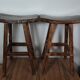 Pair of bar stool in cerused teak beautiful patina 74x50x26 cm.