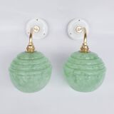 Green speckled appliques