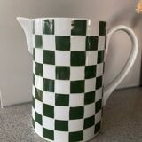 Green checkered pitcher