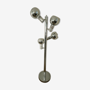 Chrome floor lamp 4 spots 70's